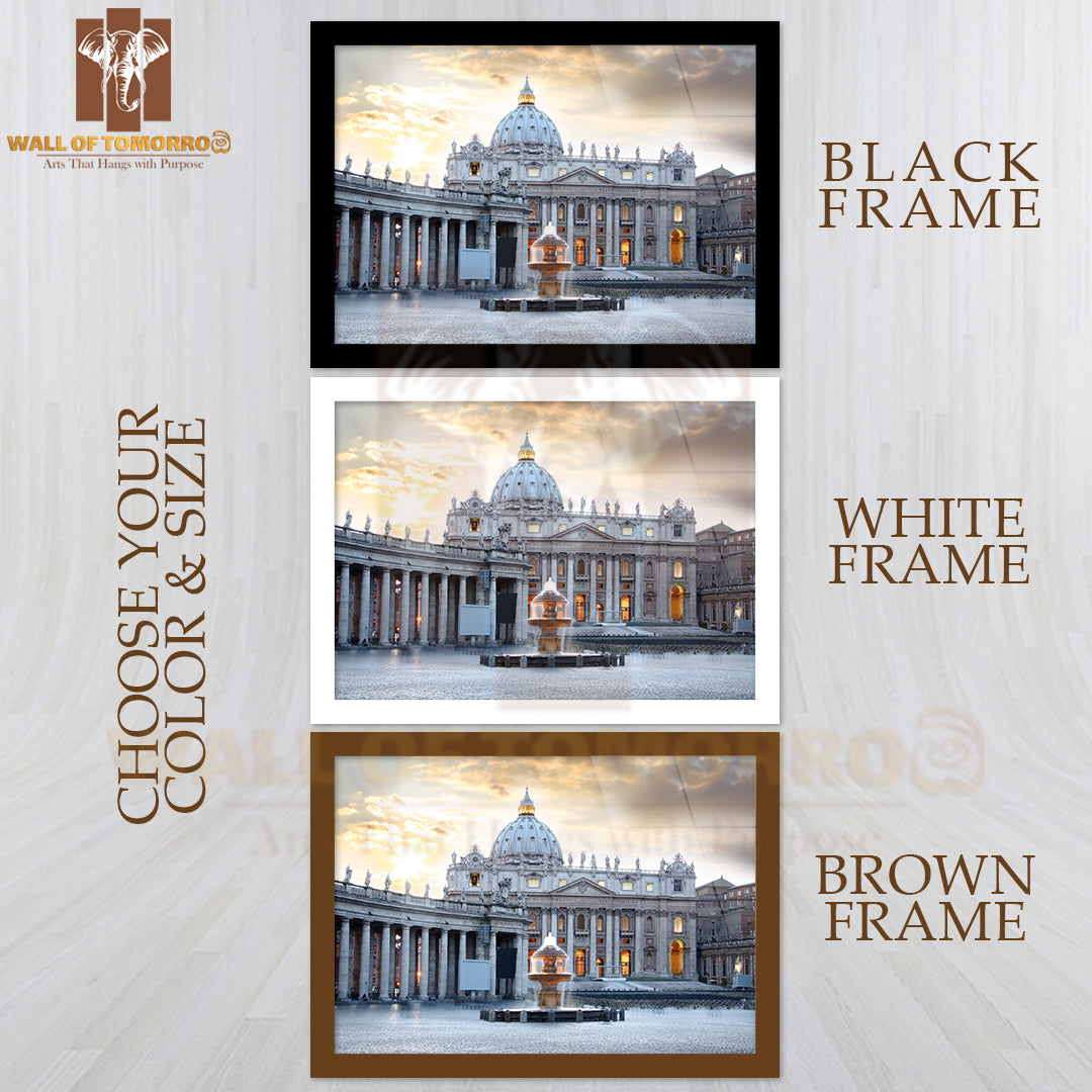 Basilica Di San Pietro, Vatican, Rome, Italy High Quality Unframed Poster Print & Waterproof Poster Print Wall Décor