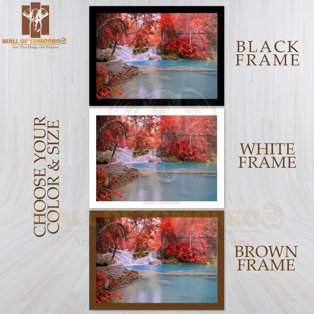 Waterfall In Rain Forest Photography High Quality Unframed Poster Print & Waterproof Poster Print Wall Décor