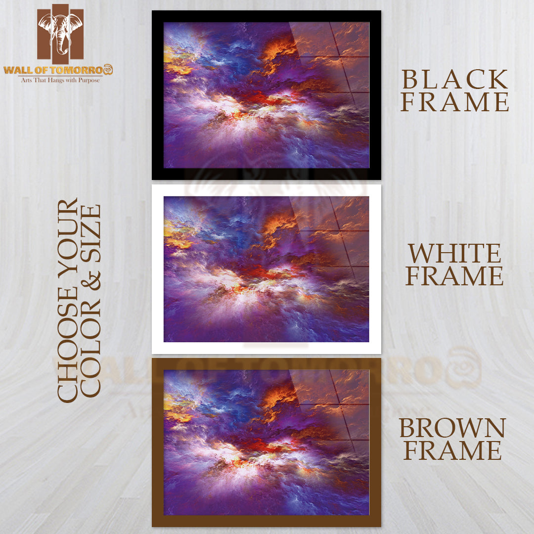 Abstract Colorful Lightning Fractal Background High Quality Unframed Poster Print & Waterproof Poster Print Wall Décor