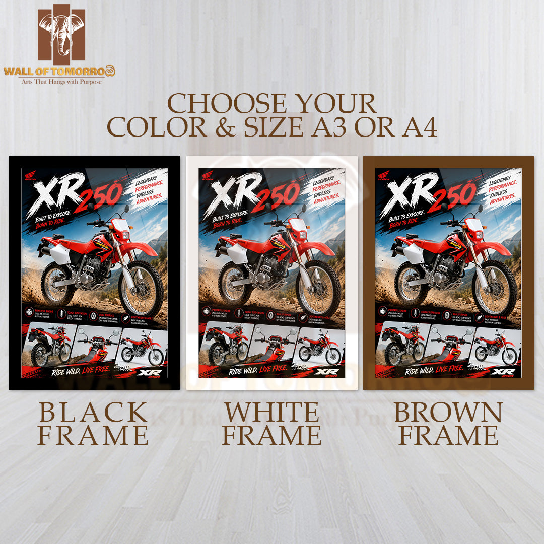 Honda XR Bike High Quality Glass Frame Wall Décors in Sri Lanka