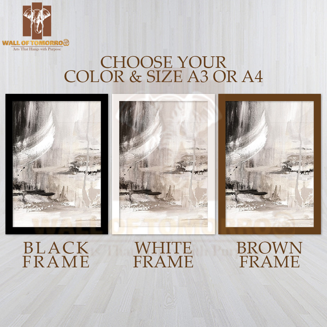 Abstract Thoughts Painting High Quality Glass Frame Wall Décor