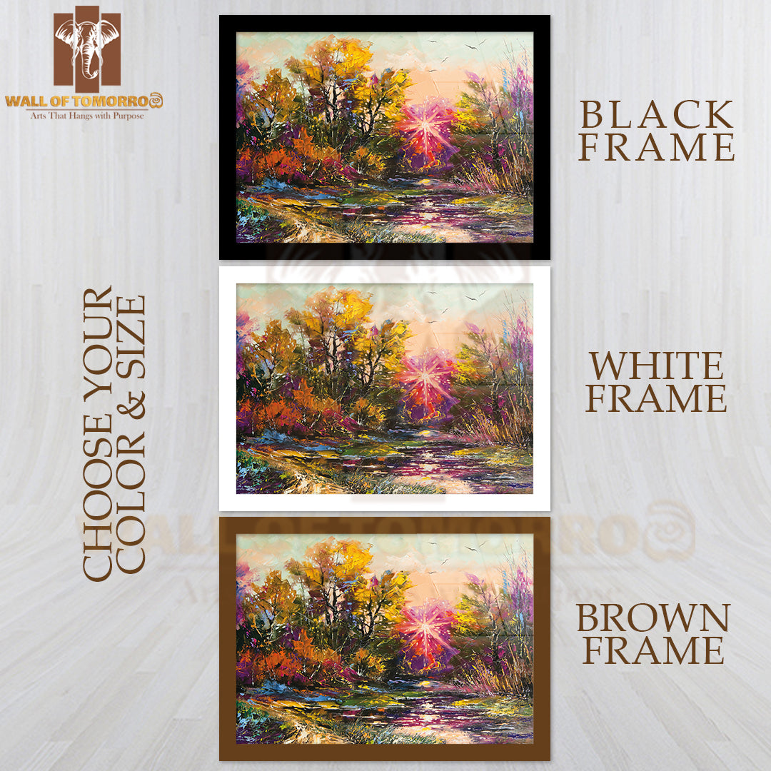 Oil Painting Autumn Decline High Quality Unframed Poster Print & Waterproof Poster Print Wall Décor