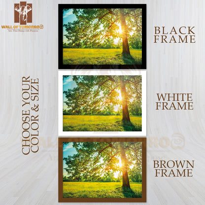 Summer Sunny Forest Trees and Green Grass High Quality Unframed Poster Print & Waterproof Poster Print Wall Décor