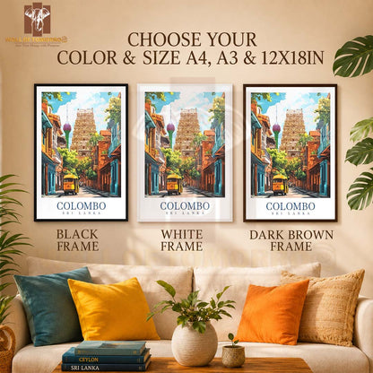 Colombo Sri Lanka Travel High Quality Glass Frame Wall Décor