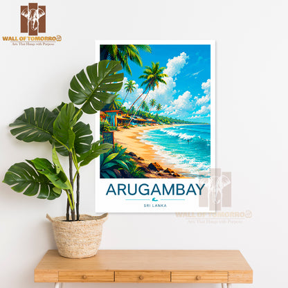 Surf Meets Serenity. Eat, relax, and Repeat at Arugambay Travel High Quality Unframed Poster Print & Waterproof Poster Print Wall Décor