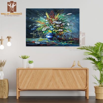 Painting Of a Vase with Flowers in It High Quality Unframed Poster Print & Waterproof Poster Print Wall Décor