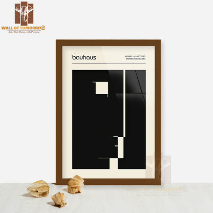 Bauhaus No5 Art High Quality Glass Frame Wall Décor