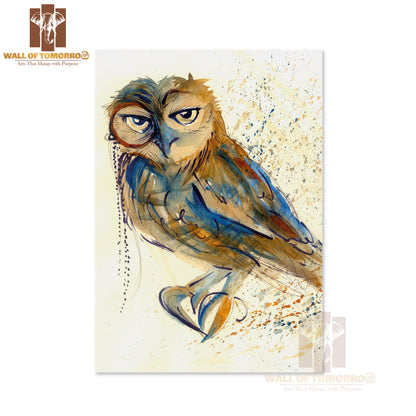 Colorful Owl Portrait Painting High Quality Unframed Poster Print & Waterproof Poster Print Wall Décor