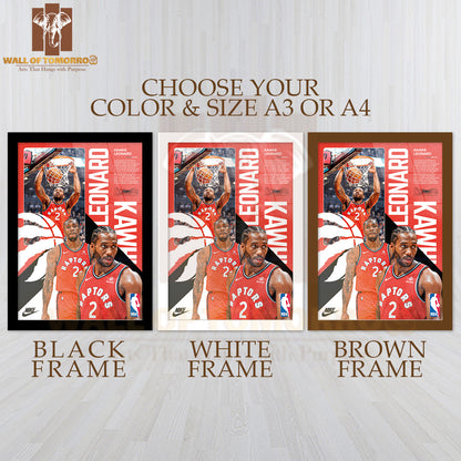Famous Basketball Team Player Raptors Basketball Team Sports High Quality Glass Frame Wall Décor