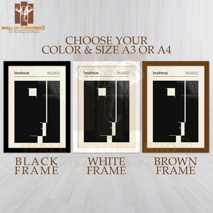 Bauhaus No5 Art High Quality Glass Frame Wall Décor