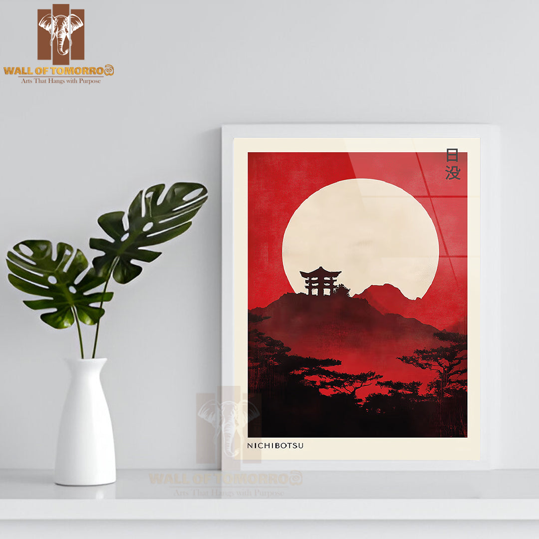 Nichibotsu Japandi Elegance Art High Quality Glass Frame Wall Décor