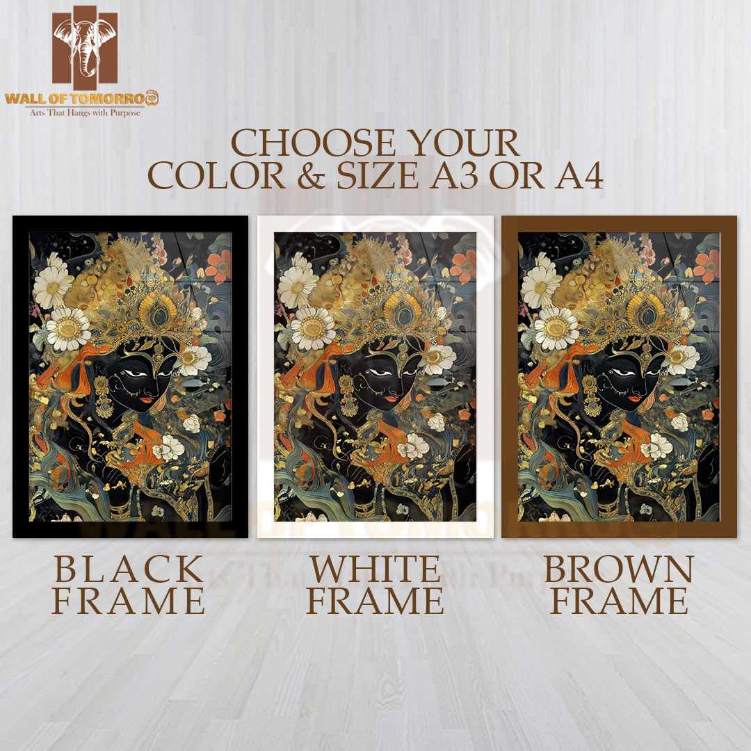 Goddess Kali Religious High Quality Glass Frame Wall Décors in Sri Lanka