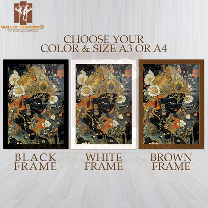 Goddess Kali Religious High Quality Glass Frame Wall Décors in Sri Lanka