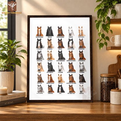 Farmhouse Horses Animals High Quality Glass Frame Wall Décor in Sri Lanka