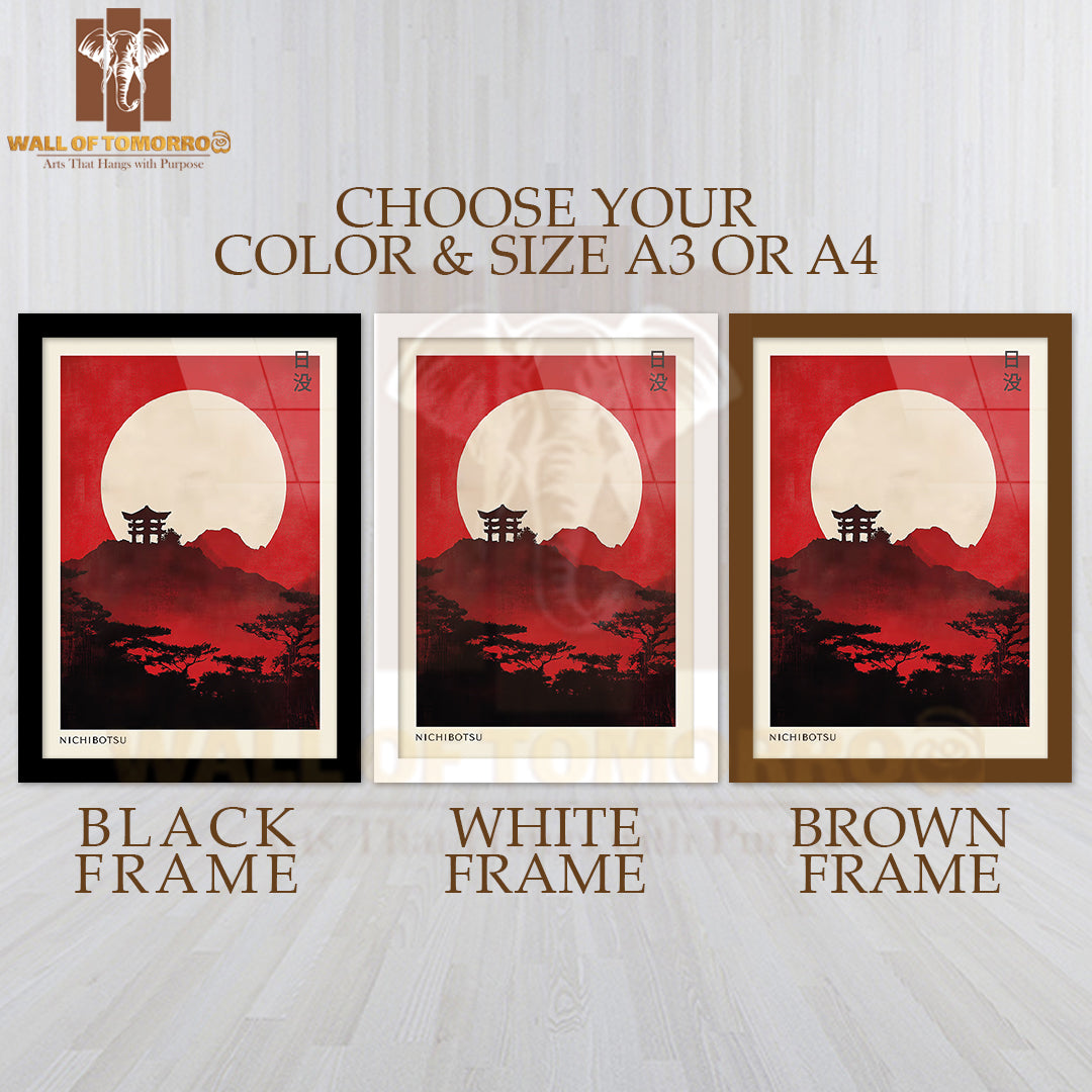 Nichibotsu Japandi Elegance Art High Quality Glass Frame Wall Décor