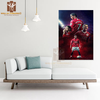 Famous Soccer Player Moments in Vibrant Colors High Quality Unframed Poster Print & Waterproof Poster Print Wall Décor