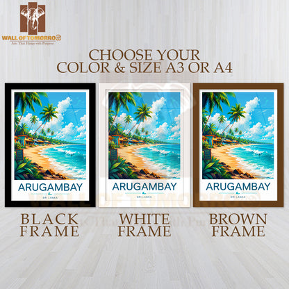 Surf Meets Serenity. Eat, relax, and Repeat at Arugambay Travel High Quality Glass Frame Wall Décor