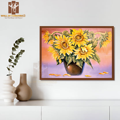 Sunflowers, Oil Paintings High Quality Unframed Poster Print & Waterproof Poster Print Wall Décor