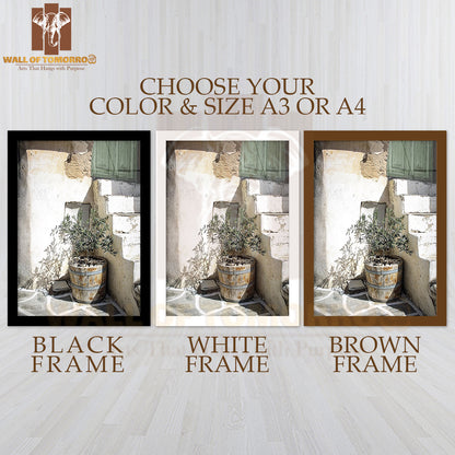 Olive Tree Entrance High Quality Glass Frame Wall Décor