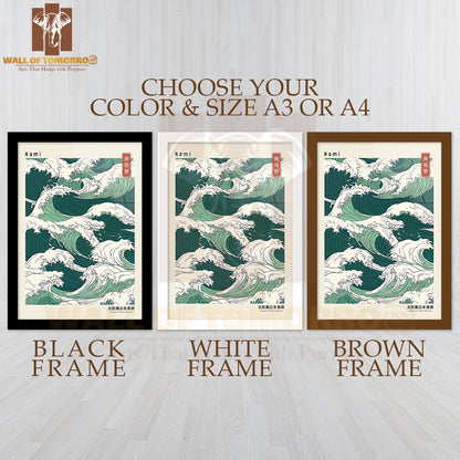 Nami Japandi Art High Quality Glass Frame Wall Décor