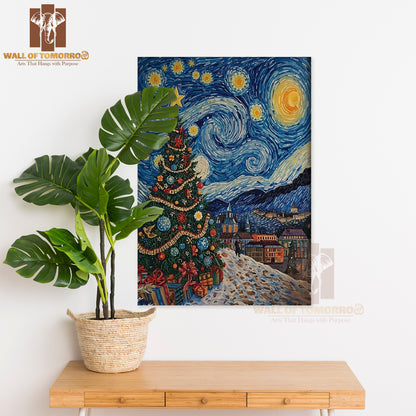 Van Gogh Starry Night Christmas Tree High Quality Unframed Poster Print & Waterproof Poster Print Wall Décor