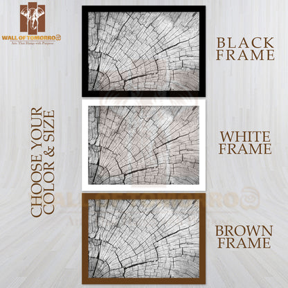 Old Gray Cracked Wood Texture Background High Quality Unframed Poster Print & Waterproof Poster Print Wall Décor