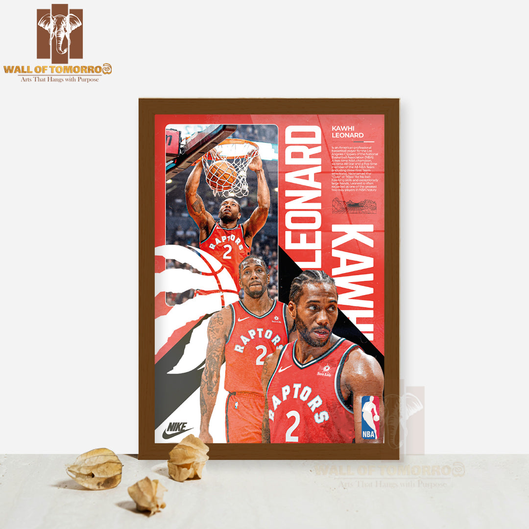 Famous Basketball Team Player Raptors Basketball Team Sports High Quality Glass Frame Wall Décor