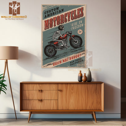 Custom American, Motorcycles Motor Bike High Quality Unframed Poster Print & Laminated Poster Print Wall Décor in Sri Lanka