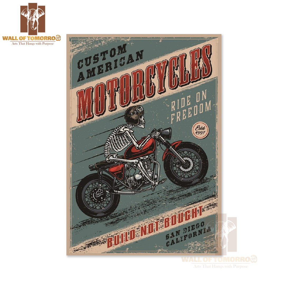 Custom American, Motorcycles Motor Bike High Quality Unframed Poster Print & Laminated Poster Print Wall Décor in Sri Lanka