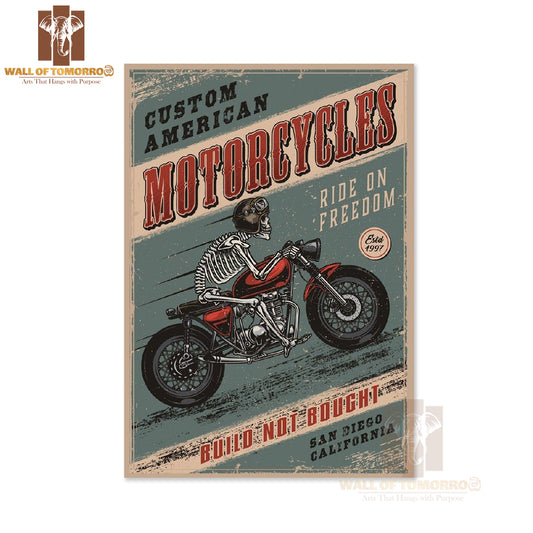 Custom American, Motorcycles Motor Bike High Quality Unframed Poster Print & Laminated Poster Print Wall Décor in Sri Lanka