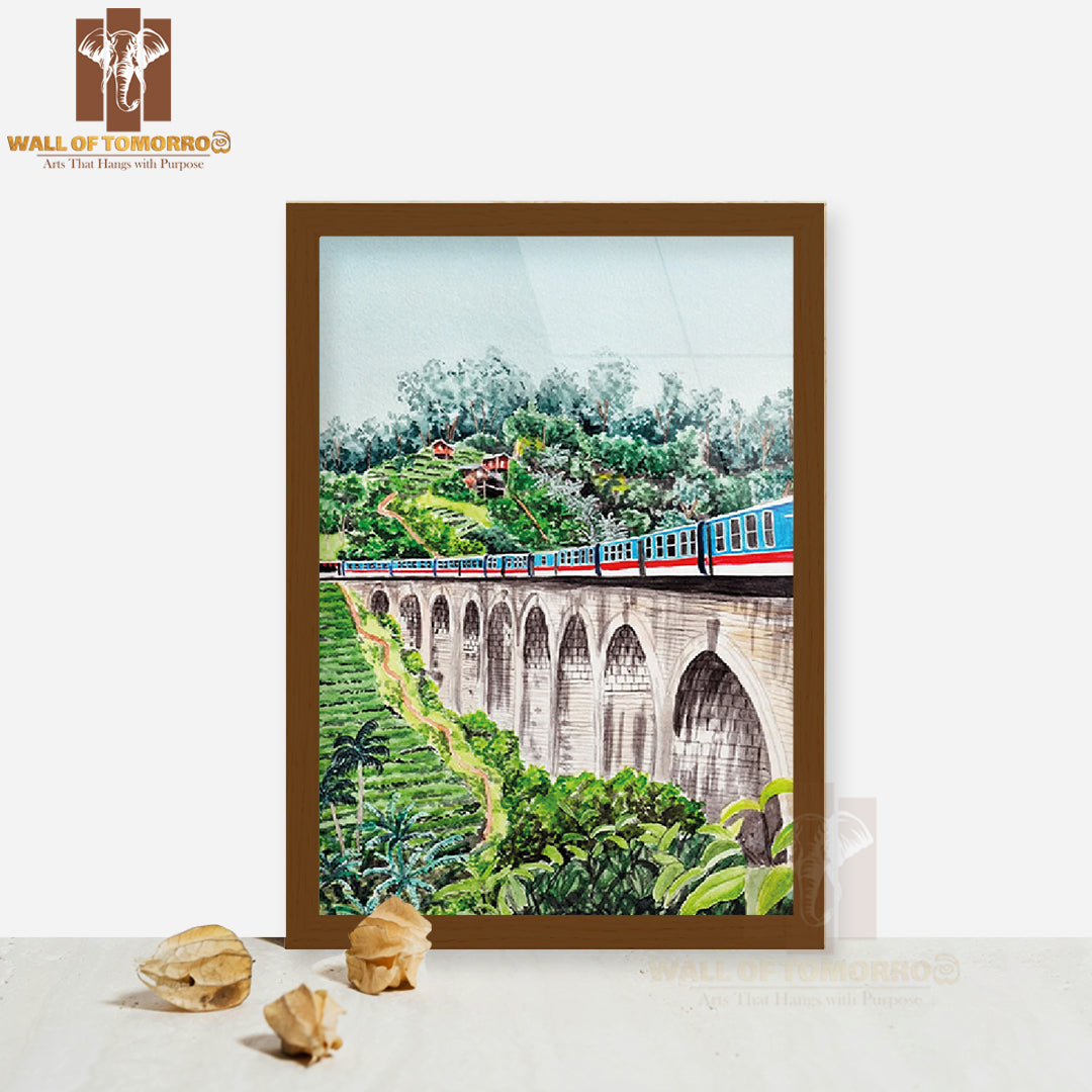 Nine Arches Bridge, Sri Lanka Travel High Quality Glass Frame Wall Décor