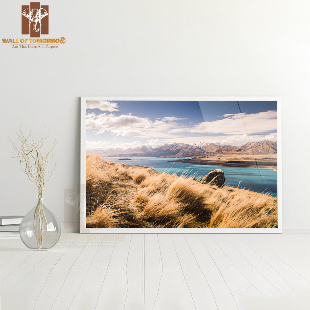 Amazing Landscapes Viewed from Tekapo Observatory, New Zealand High Quality Unframed Poster Print & Waterproof Poster Print Wall Décor