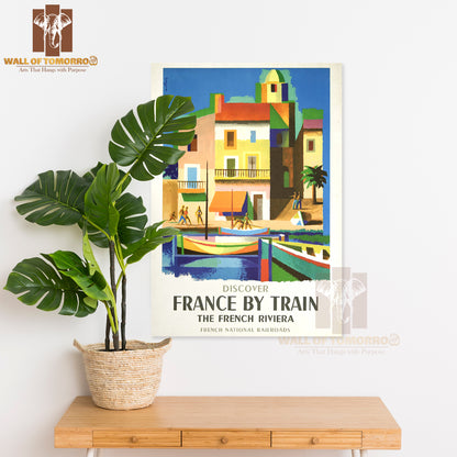 French River Boat with Building High Quality Unframed Poster Print & Waterproof Poster Print Wall Décor