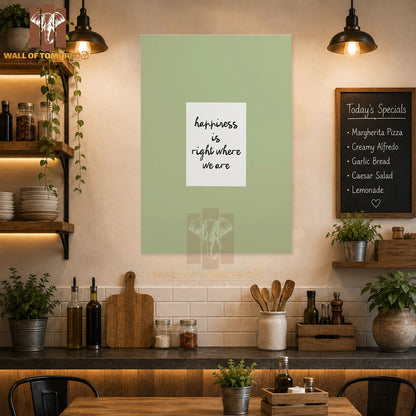 Happiness is Right Where We Are Kitchen & Restaurant High Quality Unframed Poster Print & Waterproof Poster Print Wall Décor in Sri Lanka