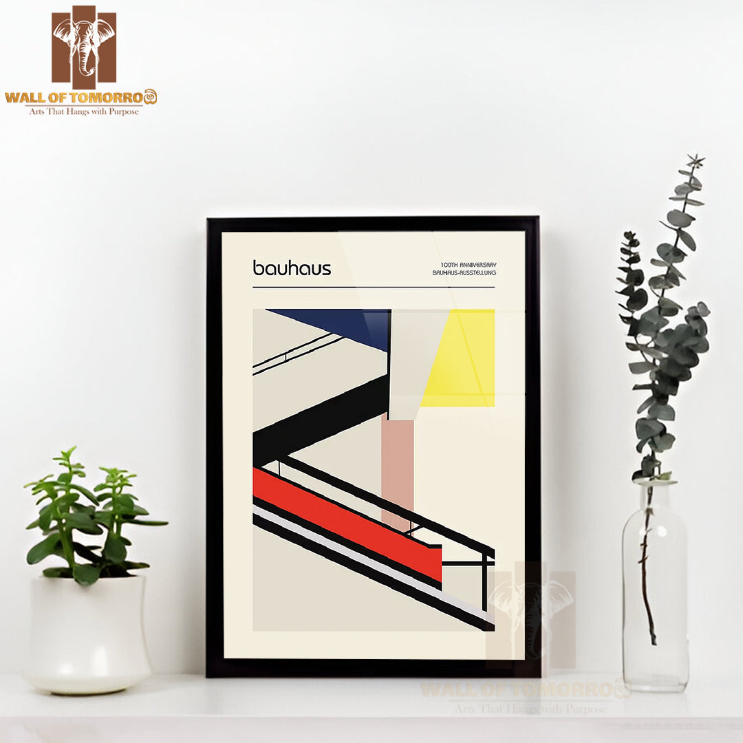 Bauhaus No5 Creative Art High Quality Glass Frame Wall Décor
