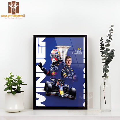 F1 World Championship Win Sports High Quality Glass Frame Wall Décor
