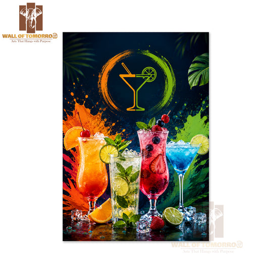 Cocktails & mocktails Kitchen & Restaurant High Quality Unframed Poster Print & Waterproof Poster Print Wall Décor in Sri Lanka