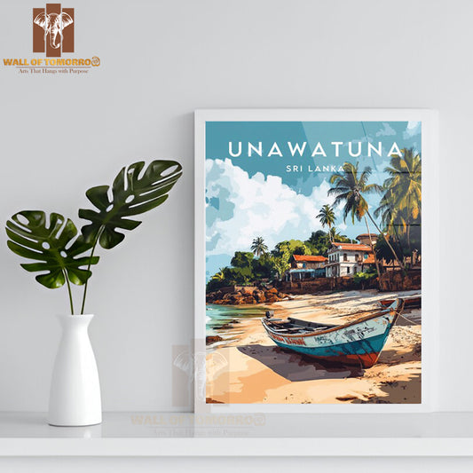 Sri Lanka, Unawatuna Travel High Quality Glass Frame Wall Décor