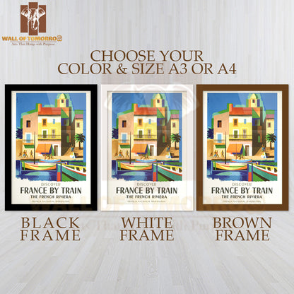 French River Boat with Building Quality Glass Frame Wall Décor