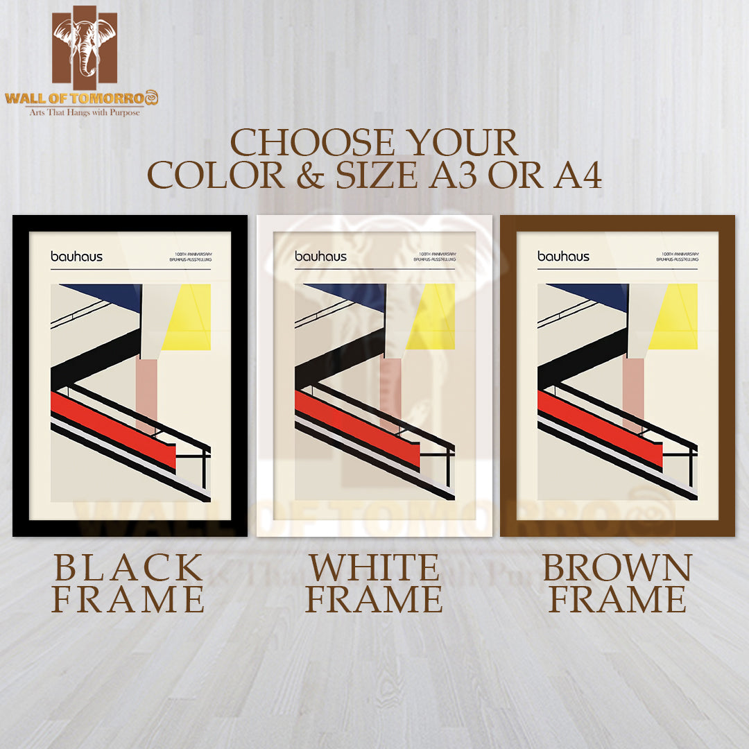 Bauhaus No5 Creative Art High Quality Glass Frame Wall Décor