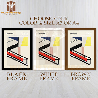 Bauhaus No5 Creative Art High Quality Glass Frame Wall Décor