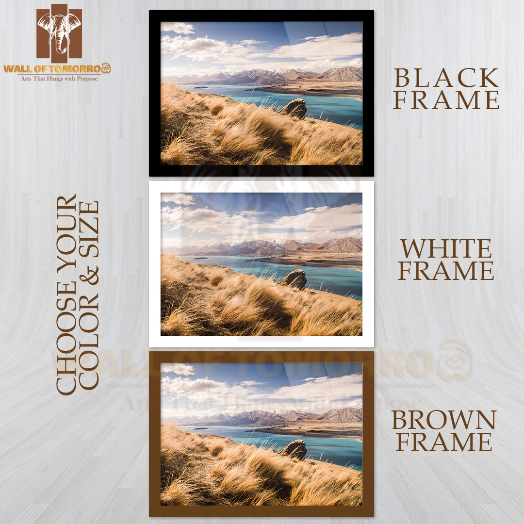 Amazing Landscapes Viewed from Tekapo Observatory, New Zealand High Quality Unframed Poster Print & Waterproof Poster Print Wall Décor