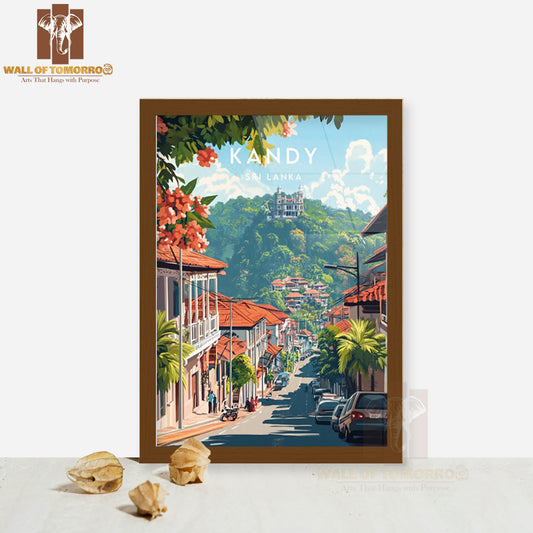 Sri Lanka, Kandy Travel High Quality Glass Frame Wall Décor