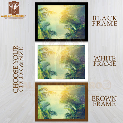 Tropical Trees Under Afternoon Sun High Quality Unframed Poster Print & Waterproof Poster Print Wall Décor