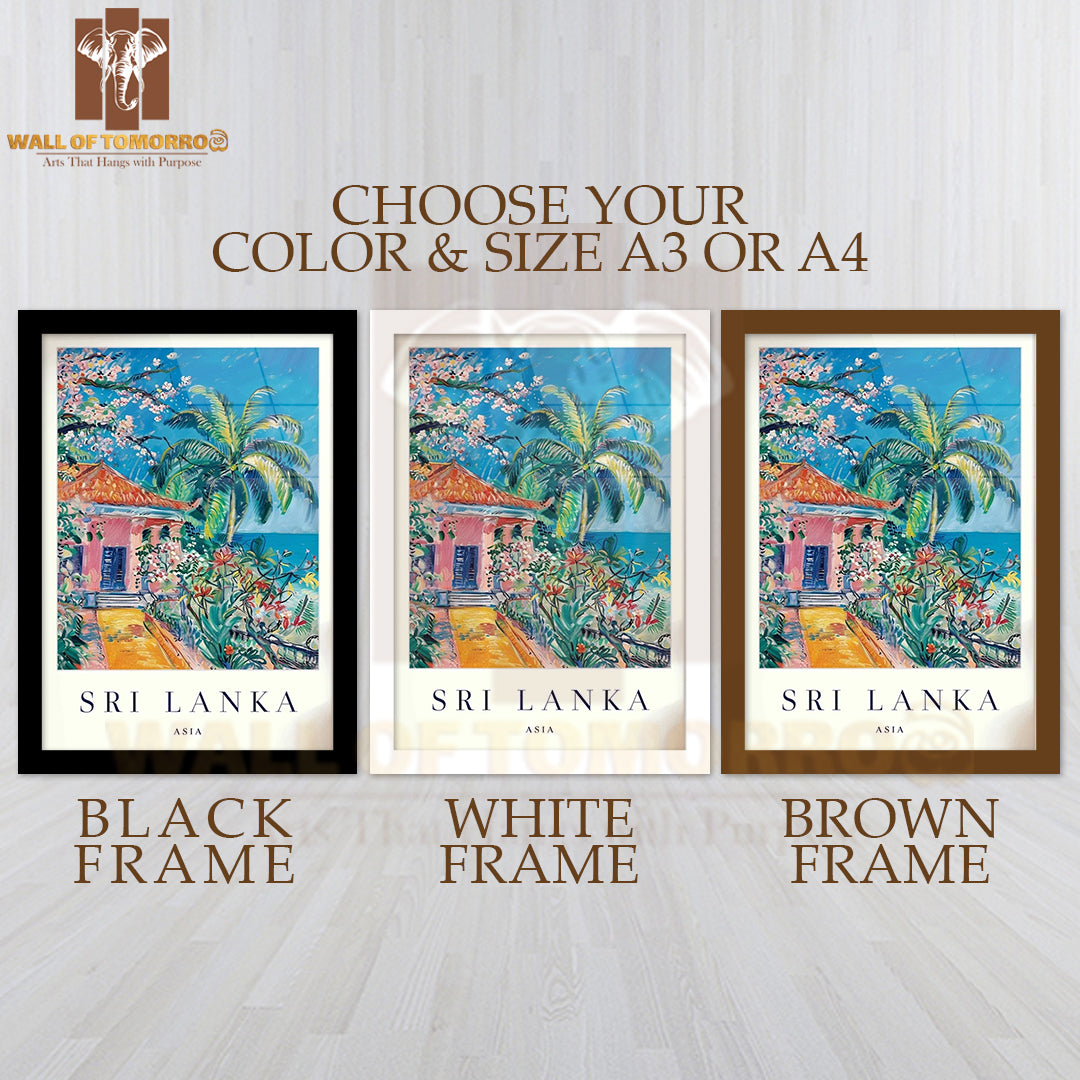 Sri Lanka Travel Asia High Quality Glass Frame Wall Décor