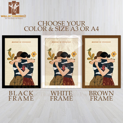 Anatomy Of Friendship" By Julia Kim, Depicting Various Elements High Quality Glass Frame Wall Décors in Sri Lanka