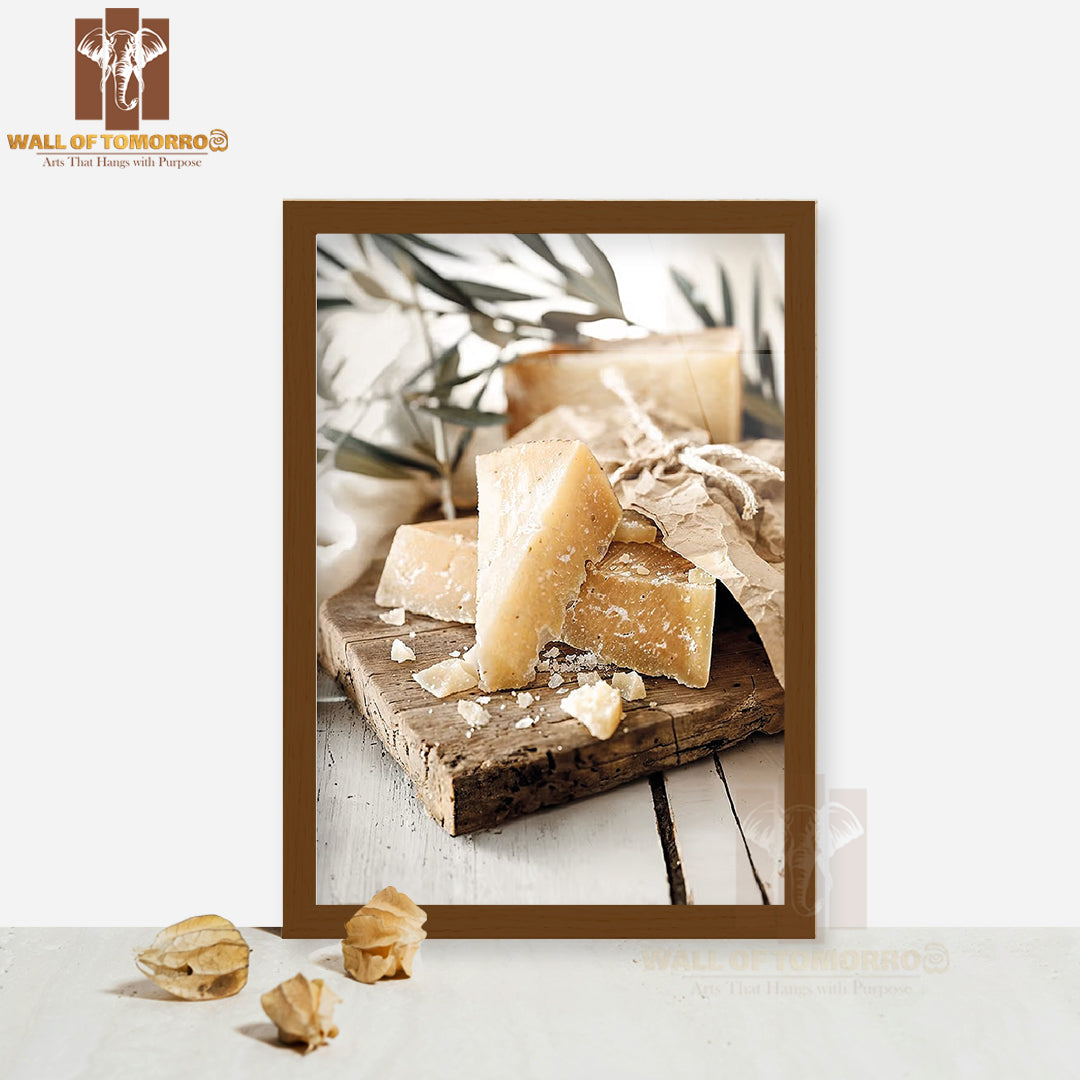 Gourmet Parmesan High Quality Glass Frame Wall Décor