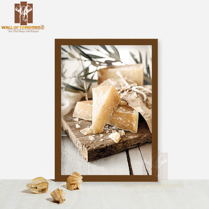 Gourmet Parmesan High Quality Glass Frame Wall Décor