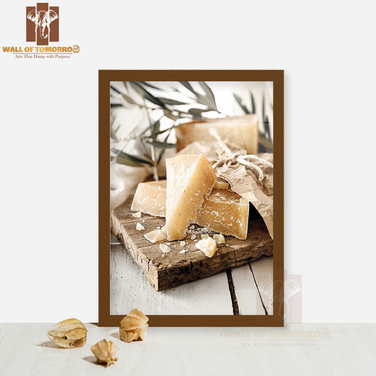 Gourmet Parmesan High Quality Glass Frame Wall Décor