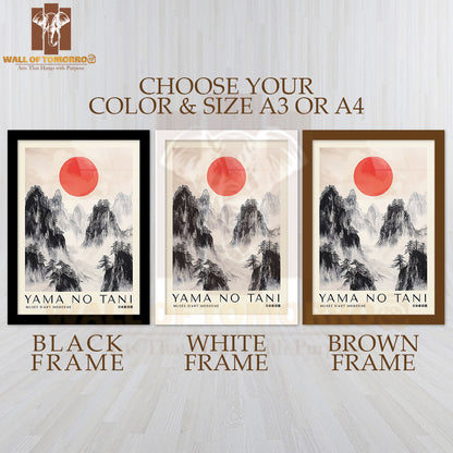 Yama No Tani Japandi Elegance Art High Quality Glass Frame Wall Décor